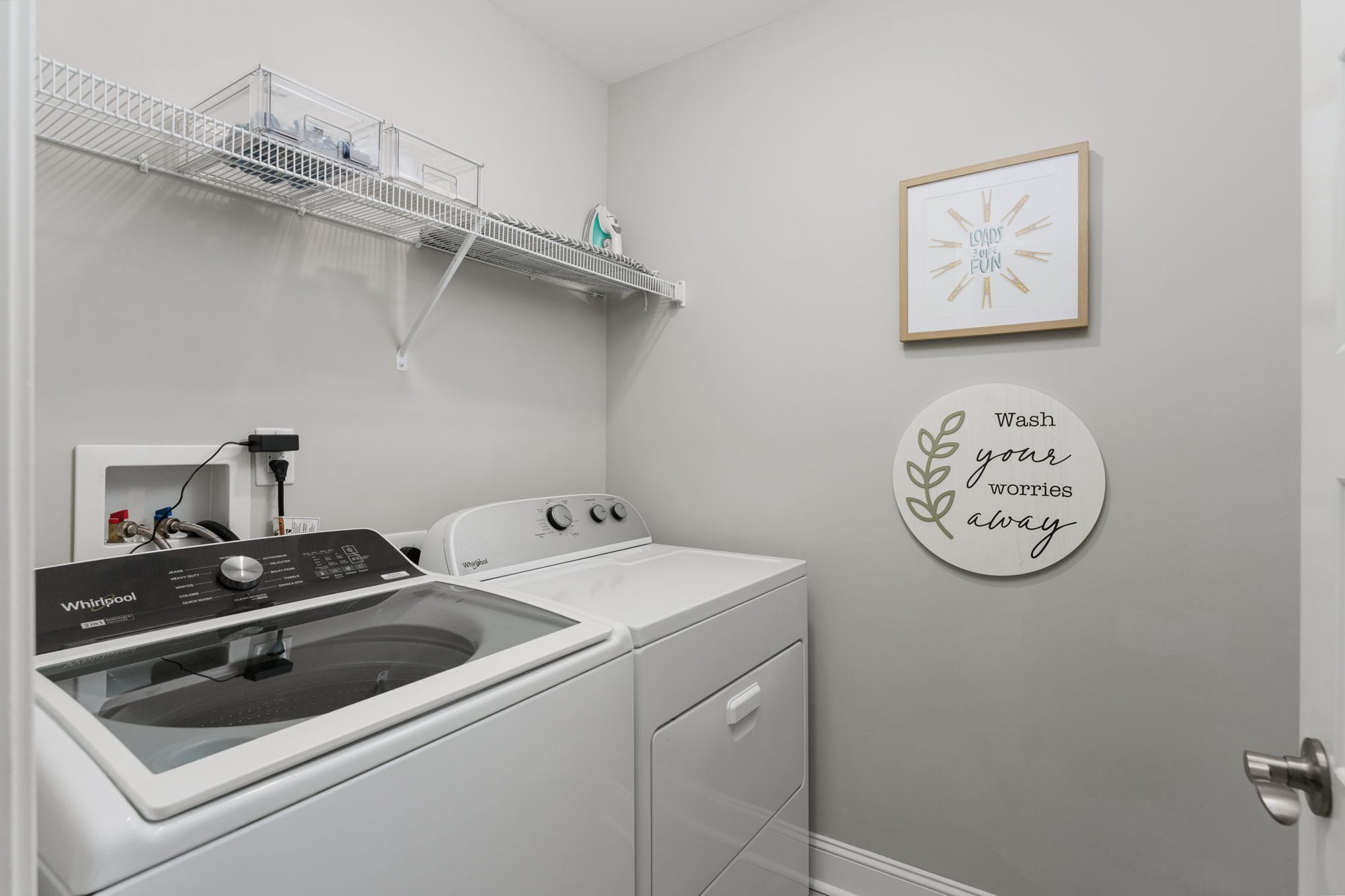 Full-size laundry machines at The Hunt Hideaway
