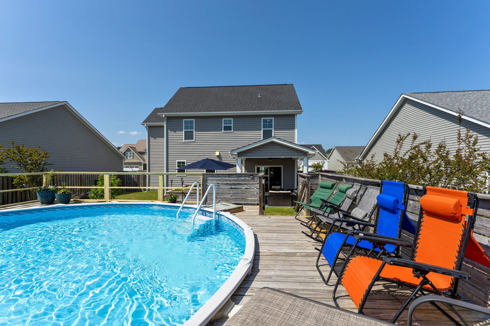 Another view of the pool and its surrounding area